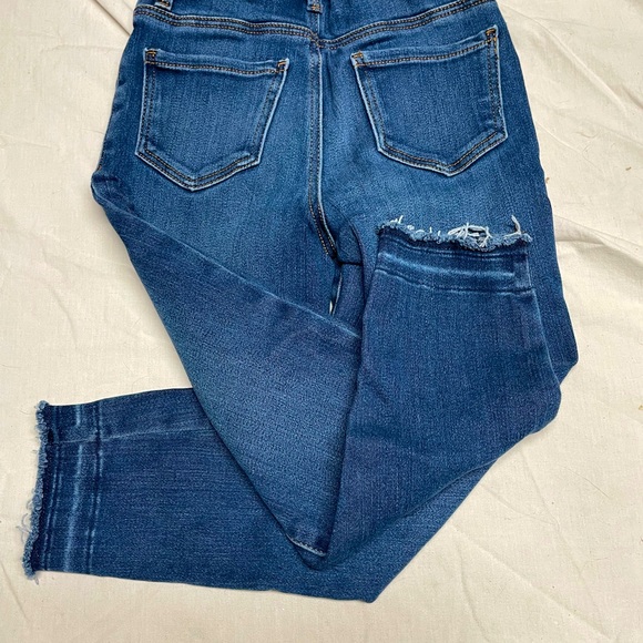 4 button, button down jeans, fringed bottoms - Picture 3 of 3